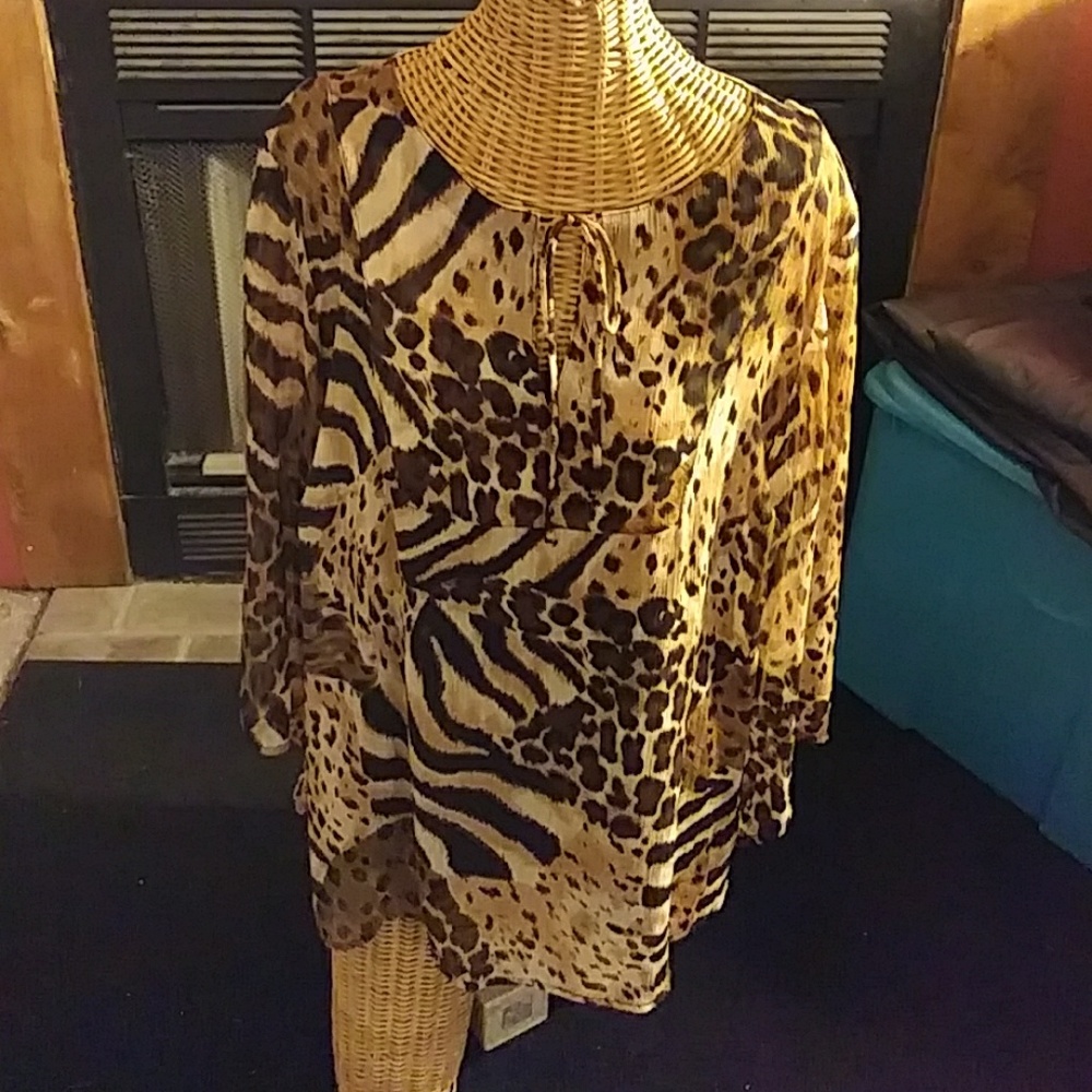 Cheetah print blouse
